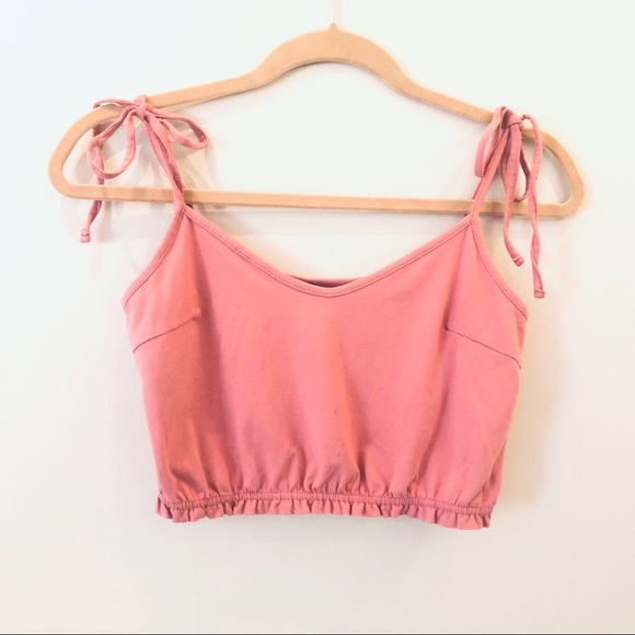 Forever 21 | Tops | Nwt Shoulder String Tie Scrunch Bottom Crop Top ...